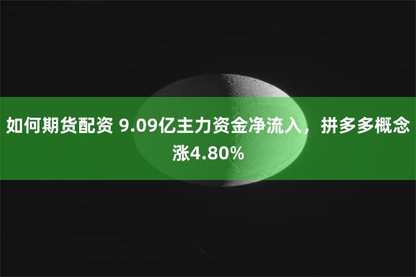 如何期货配资 9.09亿主力资金净流入，拼多多概念涨4.80%