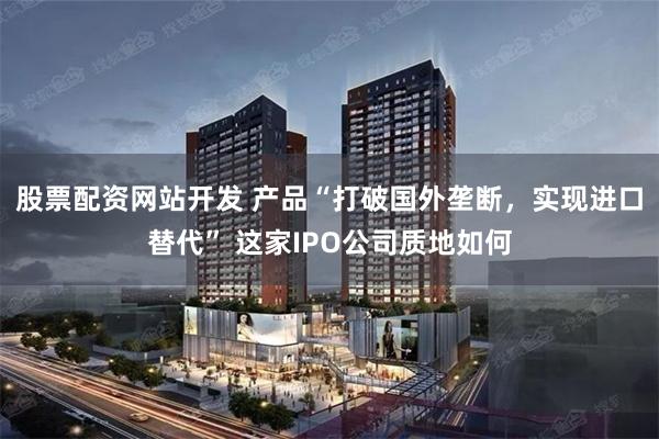 股票配资网站开发 产品“打破国外垄断，实现进口替代” 这家IPO公司质地如何