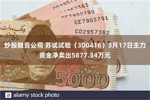 炒股融资公司 苏试试验（300416）3月17日主力资金净卖出5877.34万元
